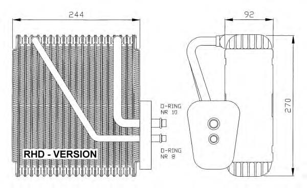 36046 NRF evaporador, aire acondicionado