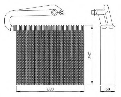 36110 NRF Evaporador, aire acondicionado