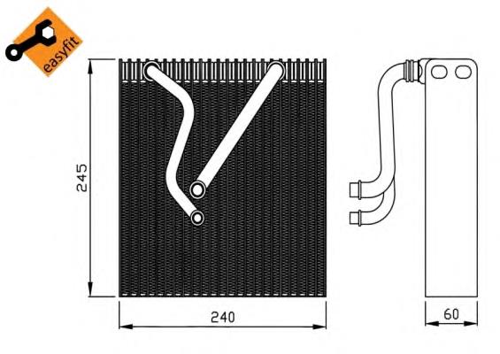 Evaporador de aire acondicionado 36109 NRF