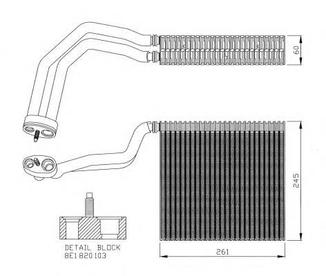 Evaporador, aire acondicionado 36137 NRF