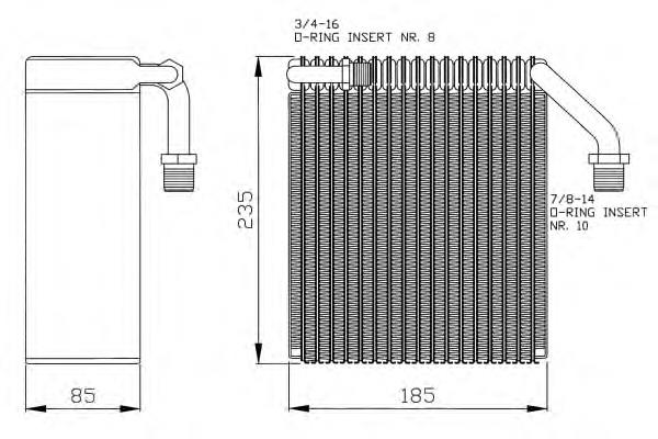 36094 NRF evaporador, aire acondicionado