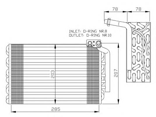 36021 NRF evaporador, aire acondicionado