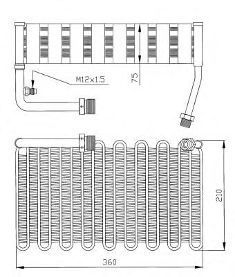 Evaporador, aire acondicionado 36007 NRF