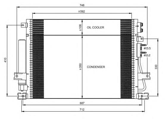 Condensador aire acondicionado 35966 NRF