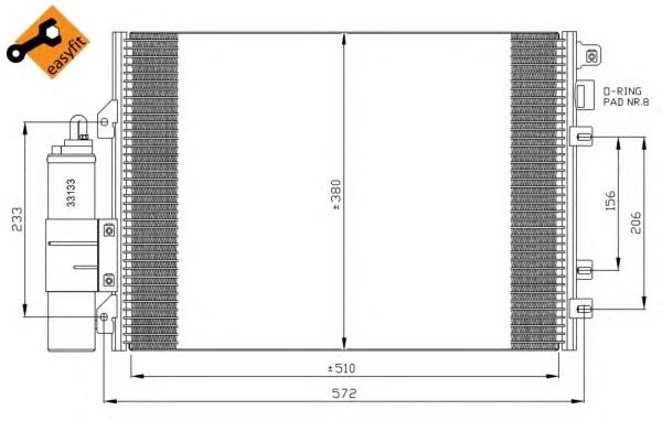 Condensador aire acondicionado 35967 NRF