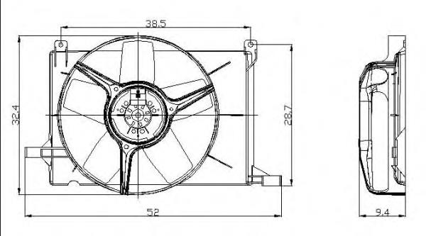 Ventilador de radiador 47009 NRF