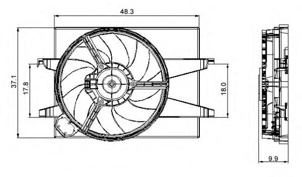 Ventilador, refrigeración motor NRF 47006 precio, desde 191,69 EUR