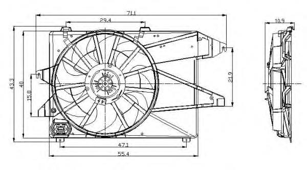 Ventilador de radiador 47004 NRF