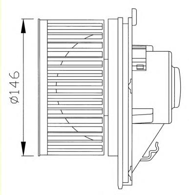 38341 NRF motor eléctrico, ventilador habitáculo