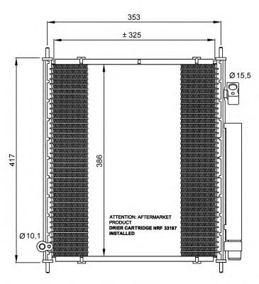 Condensador aire acondicionado 35562 NRF