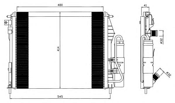 Radiador refrigeración del motor 35547 NRF