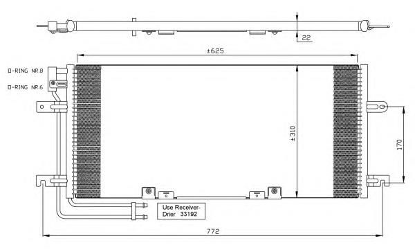 35438 NRF condensador aire acondicionado