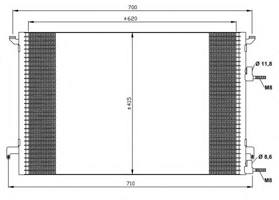 Condensador aire acondicionado 35516 NRF