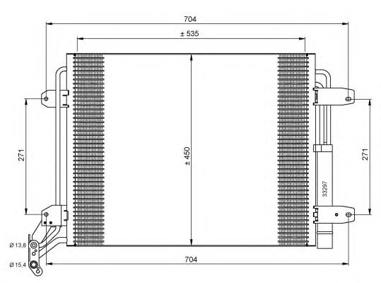 Condensador aire acondicionado Volkswagen Tiguan 1 5N1, 5N2