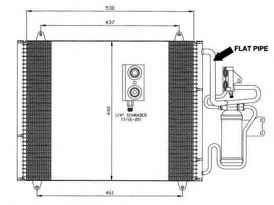 Radiador de aire acondicionado 35824 NRF