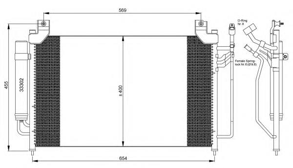 35881 NRF condensador aire acondicionado