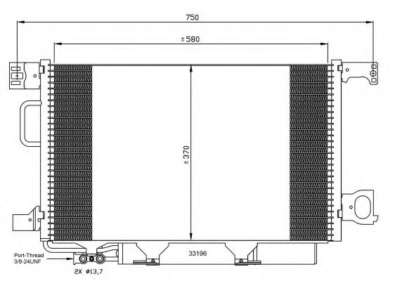 Condensador aire acondicionado 35893 NRF