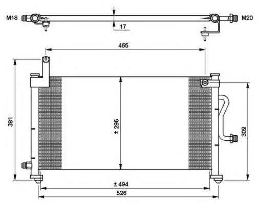 Condensador aire acondicionado 35765 NRF