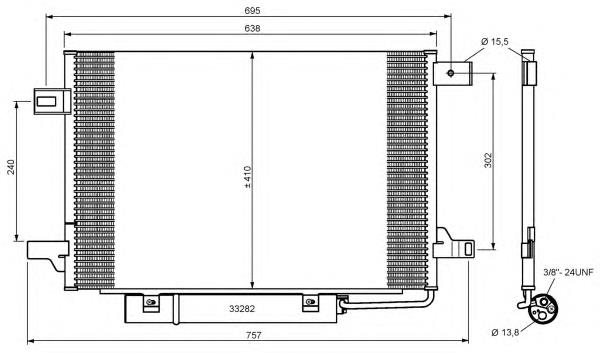 Condensador aire acondicionado 35758 NRF