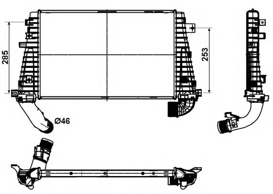 13152323 General Motors Radiador de intercooler