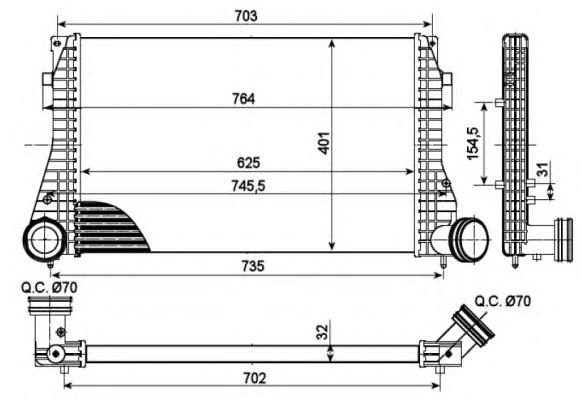 30290 NRF Radiador de intercooler