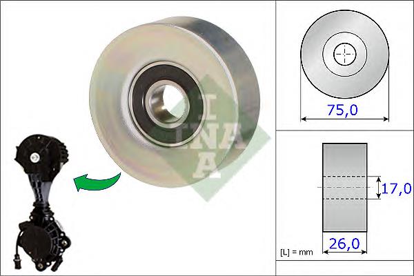 Rodillo tensor correa poli V INA 532067610 precio, desde 64,93 EUR