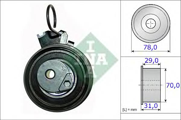 Rodillo tensor cadena INA 531053210