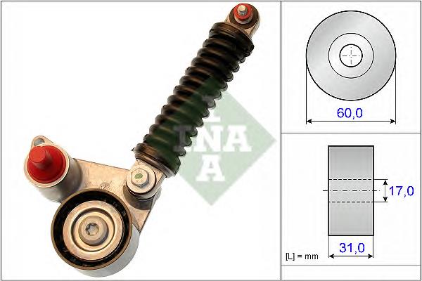 Tensor de la correa trapecial poli v INA 533010710
