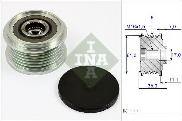 Polea alternador 535002210 INA
