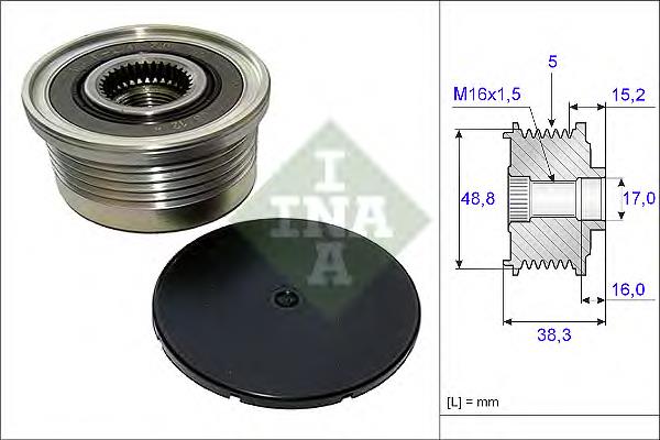 Polea alternador 535004810 INA