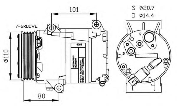 32252 NRF Compresor climatizador