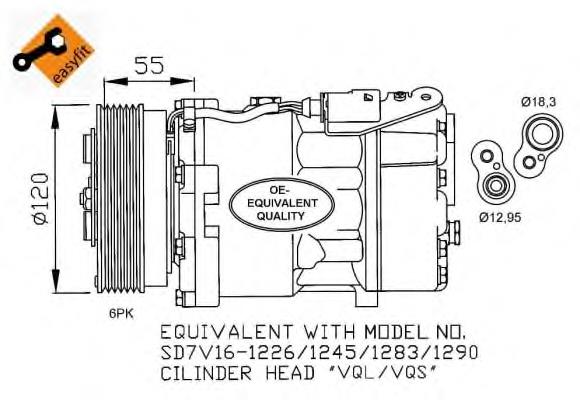 32255 NRF Compresor climatizador
