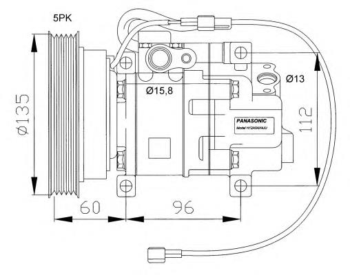 Compresor de aire acondicionado 32096 NRF