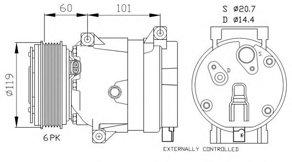 32101 NRF Compresor climatizador