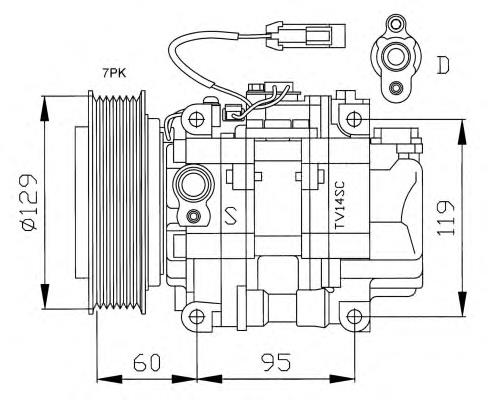 Compresor de aire acondicionado 32180 NRF