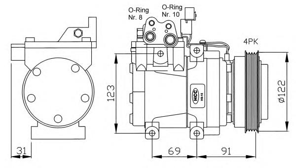 Compresor de aire acondicionado 32200 NRF