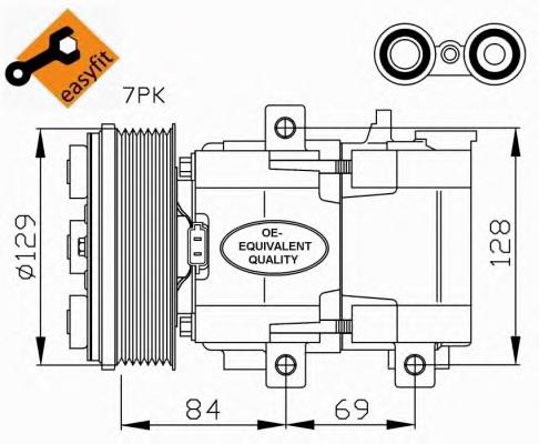 32447 NRF Compresor climatizador