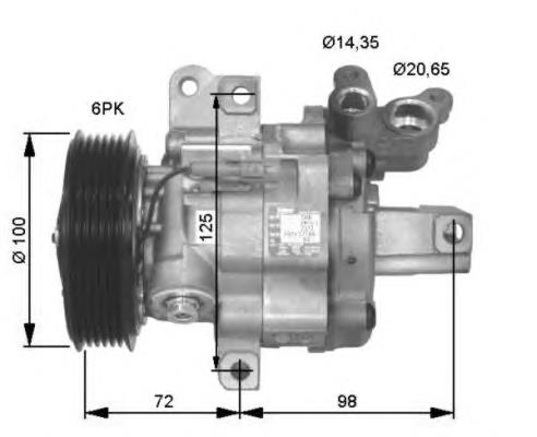 Compresor de aire acondicionado 32476 NRF