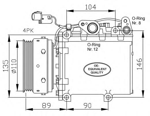 Compresor de aire acondicionado coche Mitsubishi Galant 7 (E5A, E7A, E8A)