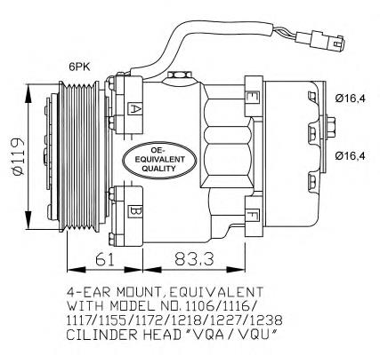 32040 NRF Compresor climatizador