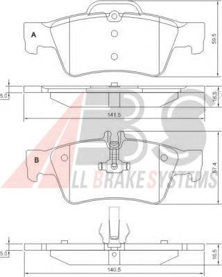 37319 ABS pastillas de freno traseras