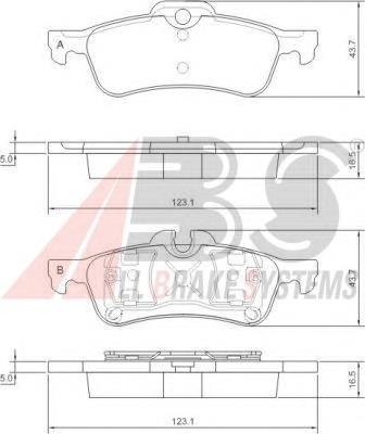 37305 ABS pastillas de freno traseras