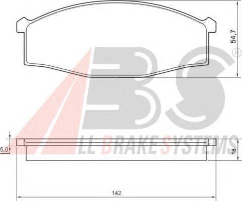 36954 ABS pastillas de freno delanteras