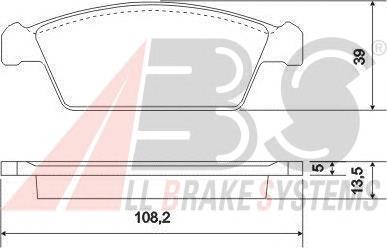 37002 ABS pastillas de freno delanteras