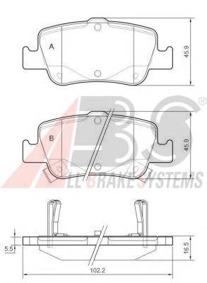 Pastillas de freno traseras 37616 ABS