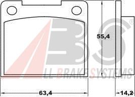 36037 ABS pastillas de freno traseras