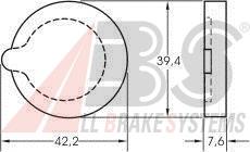 36116 ABS pastillas de freno traseras