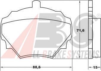 36125 ABS pastillas de freno traseras