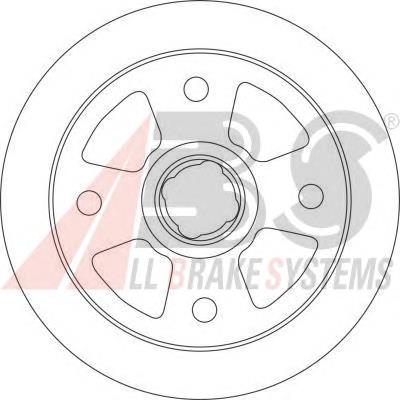 Disco de freno trasero 15975 ABS
