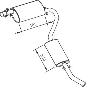 33319 Dinex silenciador central/posterior